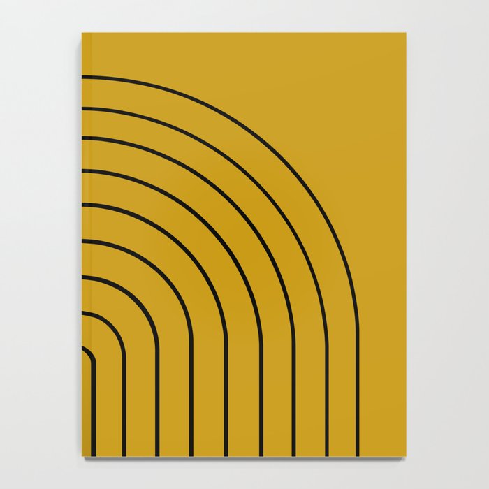Minimal Arch VII Ochre Modern Geometric Lines Notebook Gallery Image 4