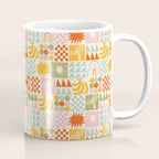 Colorful tropical summer mosaic tile art Coffee Mug Gallery Image 1
