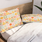 Colorful tropical summer mosaic tile art Pillow Sham Gallery Image 2