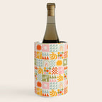 Colorful tropical summer mosaic tile art Wine Chiller Gallery Image 2