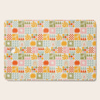 Colorful tropical summer mosaic tile art Cutting Board Gallery Image 1
