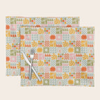 Colorful tropical summer mosaic tile art Placemat Gallery Image 1