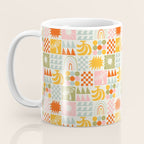 Colorful tropical summer mosaic tile art Coffee Mug Gallery Image 3