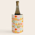 Colorful tropical summer mosaic tile art Wine Chiller Gallery Image 1