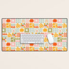 Colorful tropical summer mosaic tile art Desk Mat Gallery Image 1