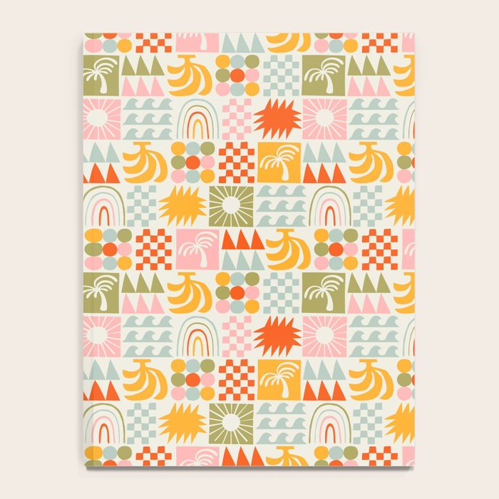 Colorful tropical summer mosaic tile art Notebook Gallery Image 4