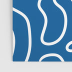 Squiggle Maze Minimalist Abstract Pattern in Blue and White Poster Gallery Image 3