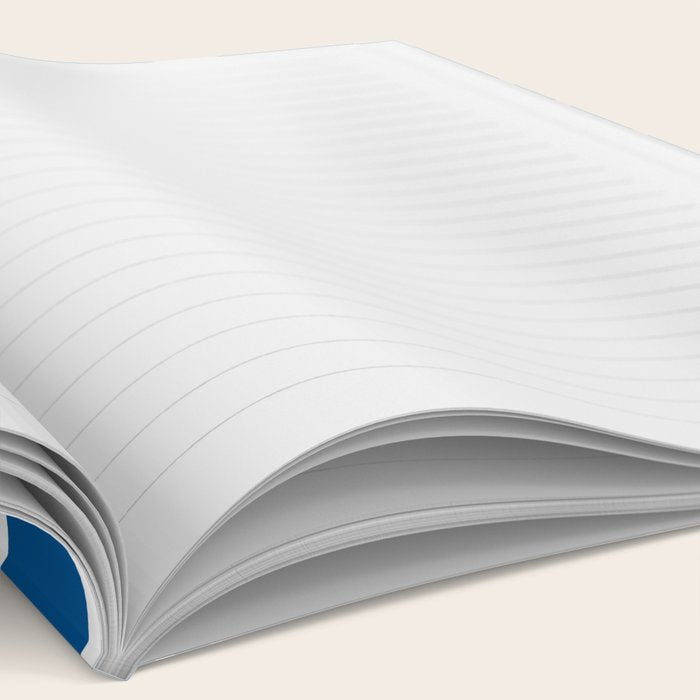 Squiggle Maze Minimalist Abstract Pattern in Blue and White Notebook Gallery Image 2