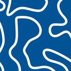 Squiggle Maze Minimalist Abstract Pattern in Blue and White Coffee Mug Gallery Image 2