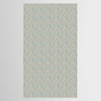 Ditsy Trailing Block Print Floral - Light Sage Green Tablecloth Gallery Image 2