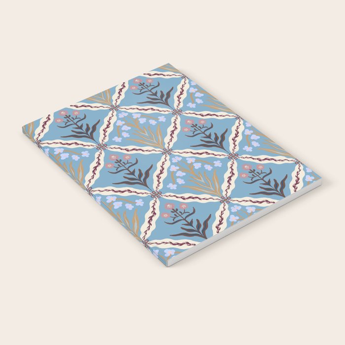 Botanical Trellis Floral Pattern Notebook