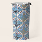 Botanical Trellis Floral Pattern Travel Mug Gallery Image 2