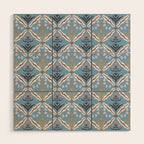 Botanical Trellis Floral Pattern Wood Wall Art Gallery Image 1