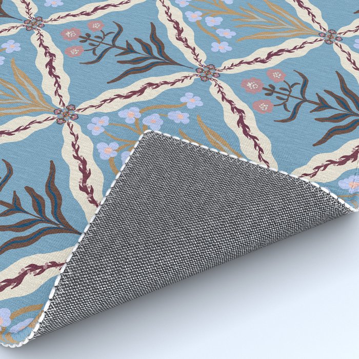 Botanical Trellis Floral Pattern Rug Gallery Image 4