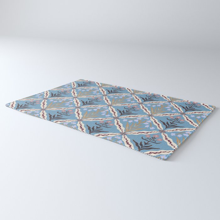 Botanical Trellis Floral Pattern Rug Gallery Image 3