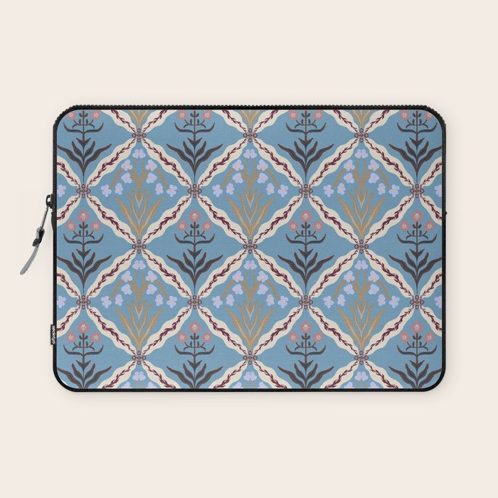 Botanical Trellis Floral Pattern Laptop Sleeve Gallery Image 1