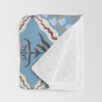 Botanical Trellis Floral Pattern Throw Blanket Gallery Image 3