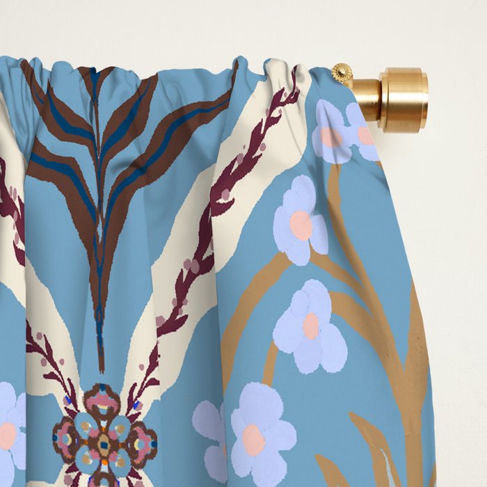Botanical Trellis Floral Pattern Window Curtain Gallery Image 2