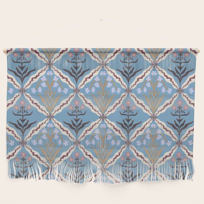 Botanical Trellis Floral Pattern Wall Hanging Gallery Image 1