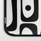 Mid Century Modern Piquet Multi Abstract Retro Geometric Pattern in Black and White Laptop Sleeve Gallery Image 3