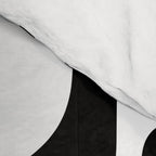 Mid Century Modern Piquet Multi Abstract Retro Geometric Pattern in Black and White Comforter Gallery Image 4