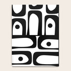 Mid Century Modern Piquet Multi Abstract Retro Geometric Pattern in Black and White Notebook Gallery Image 4
