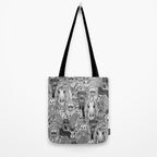 cryptid crowd black white Tote Bag Gallery Image 2