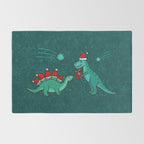 Cute Christmas Dinosaurs Dinos Dinosaur Rug Gallery Image 2