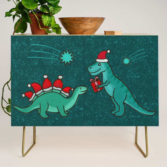 Cute Christmas Dinosaurs Dinos Dinosaur Credenza Gallery Image 1