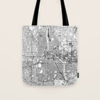 Minneapolis White Map Tote Bag Gallery Image 1