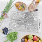 Minneapolis White Map Cutting Board Gallery Image 2