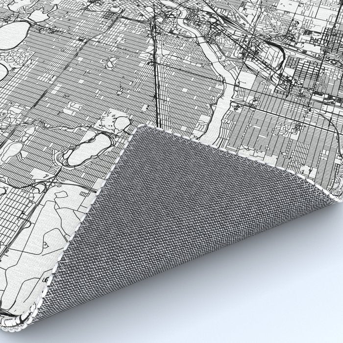 Minneapolis White Map Rug Gallery Image 4