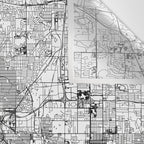 Minneapolis White Map Wall Tapestry Gallery Image 3