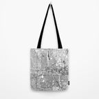Minneapolis White Map Tote Bag Gallery Image 2
