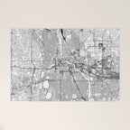 Minneapolis White Map Welcome Mat Gallery Image 1