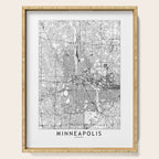 Minneapolis White Map Serving Tray Gallery Image 1