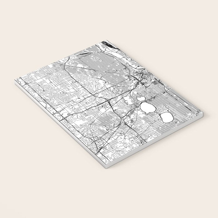 Minneapolis White Map Notebook Gallery Image 3