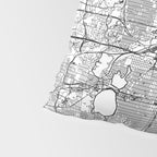 Minneapolis White Map Pillow Sham Gallery Image 4