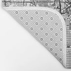 Minneapolis White Map Bath Mat Gallery Image 2