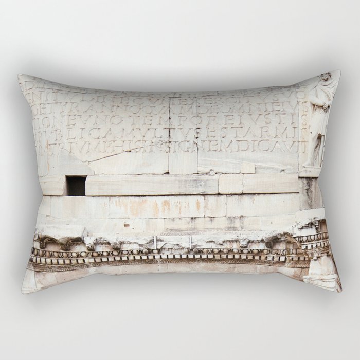 Forum Arch - Rome Italy Architecture Photography Rectangular Pillow Gallery Image 1