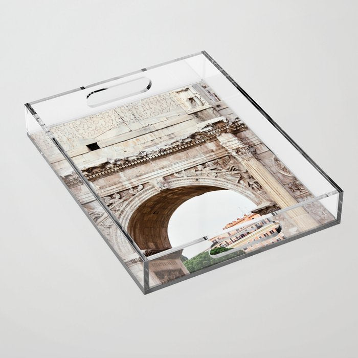 Forum Arch - Rome Italy Architecture Photography Acrylic Tray Gallery Image 1