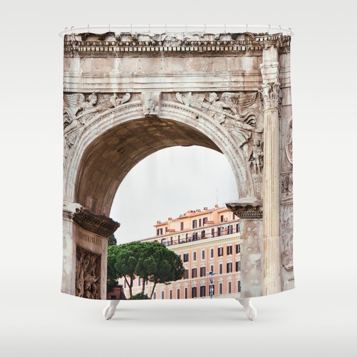 Forum Arch - Rome Italy Architecture Photography Shower Curtain Gallery Image 1