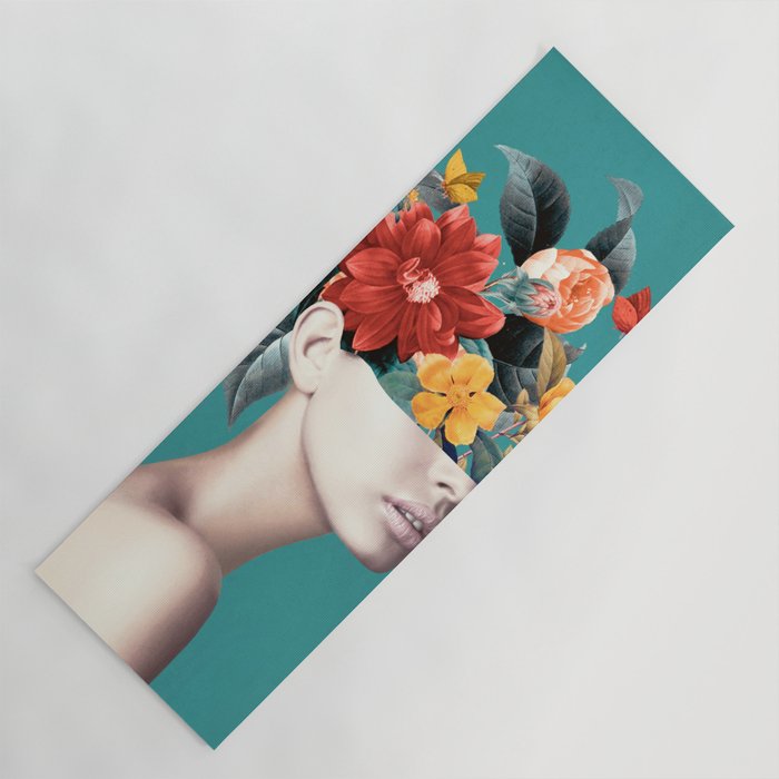 woman with flowers 16 Yoga Mat Gallery Image 1