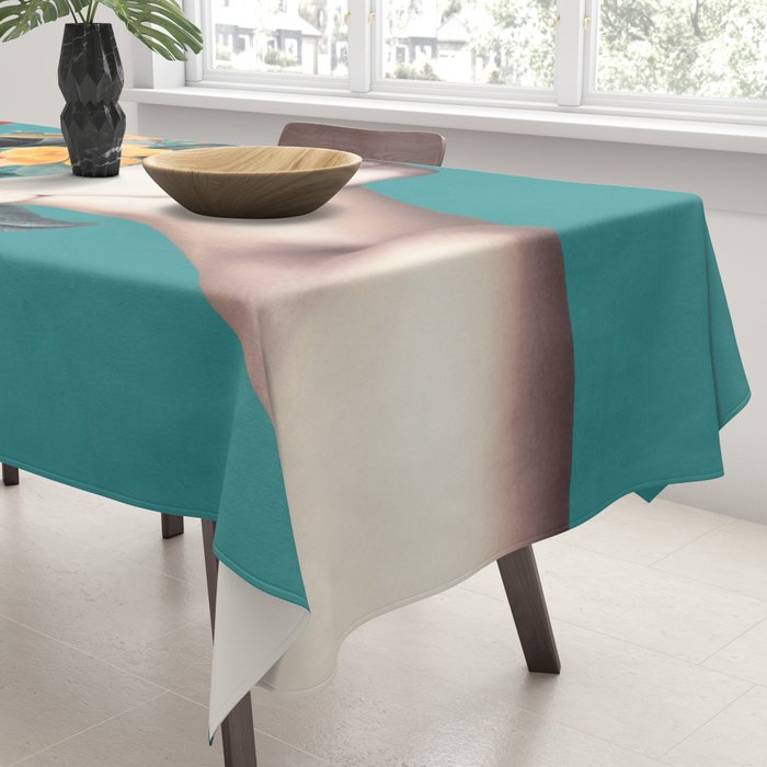 woman with flowers 16 Tablecloth Gallery Image 3
