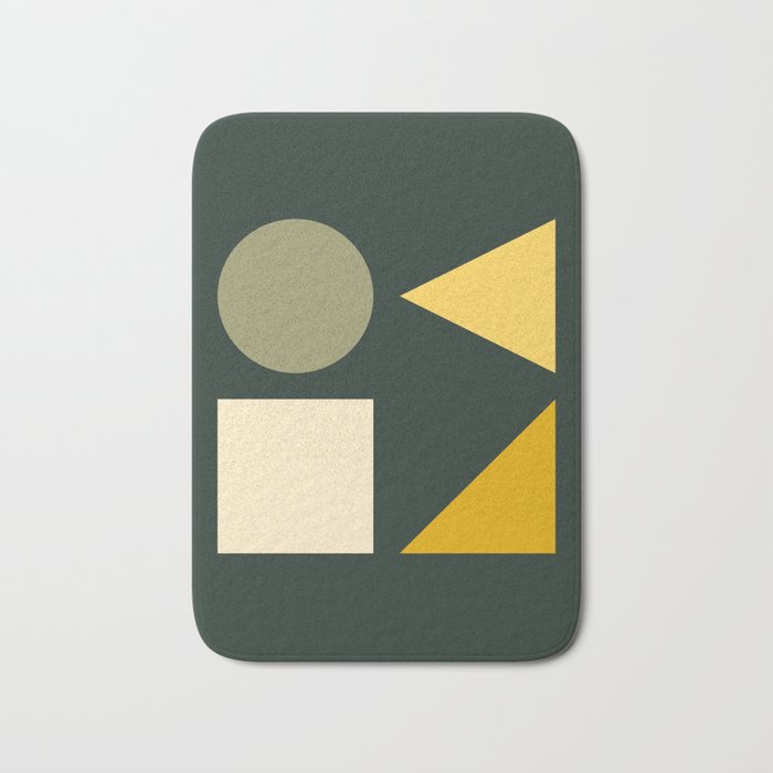 Modern Geometric 83A Bath Mat Gallery Image 1
