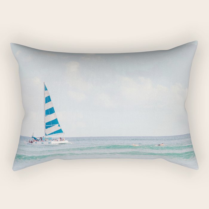Happy Sailing - Ocean Photography Rectangular Pillow Gallery Image 1