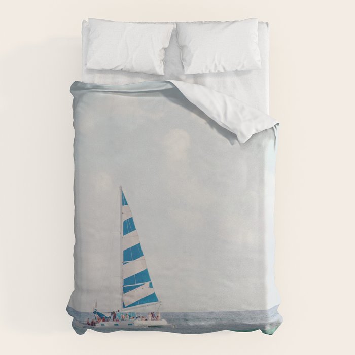 Happy Sailing - Ocean Photography Duvet Cover Gallery Image 1