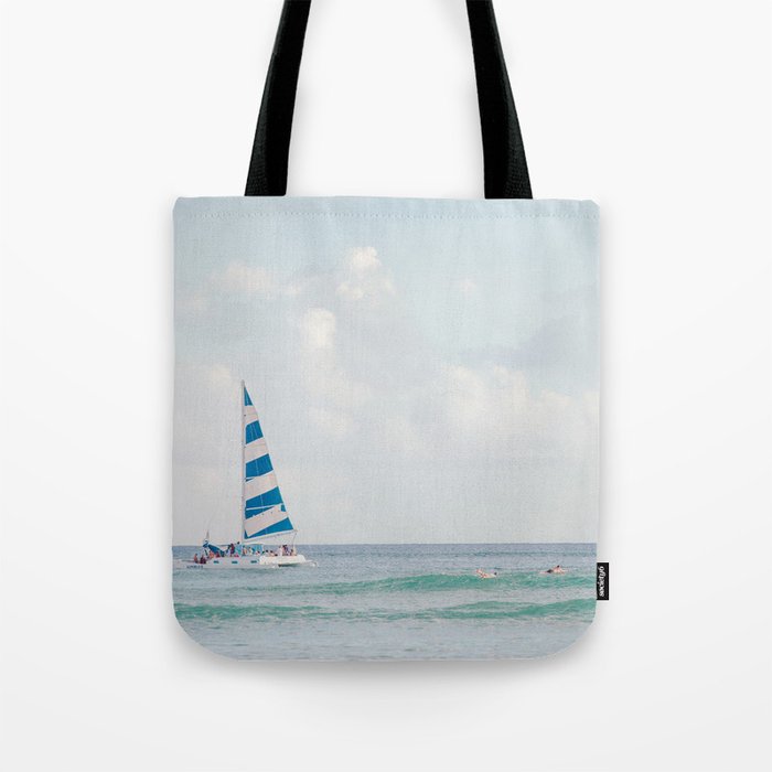 Happy Sailing - Ocean Photography Tote Bag Gallery Image 1