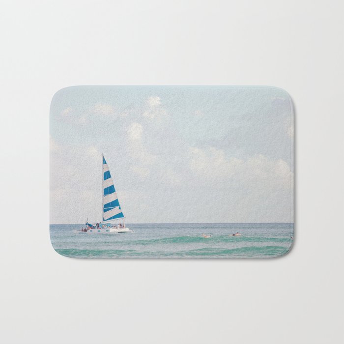 Happy Sailing - Ocean Photography Bath Mat Gallery Image 1