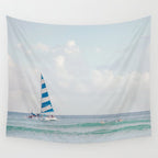 Happy Sailing - Ocean Photography Wall Tapestry Gallery Image 4